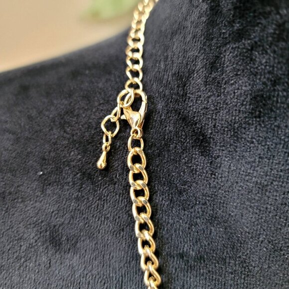 VTG Womens Brown Wood Bead Geometric Cut Chunky Boho Necklace with Lobster Clasp - Picture 6 of 6